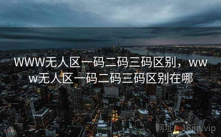 WWW无人区一码二码三码区别，www无人区一码二码三码区别在哪