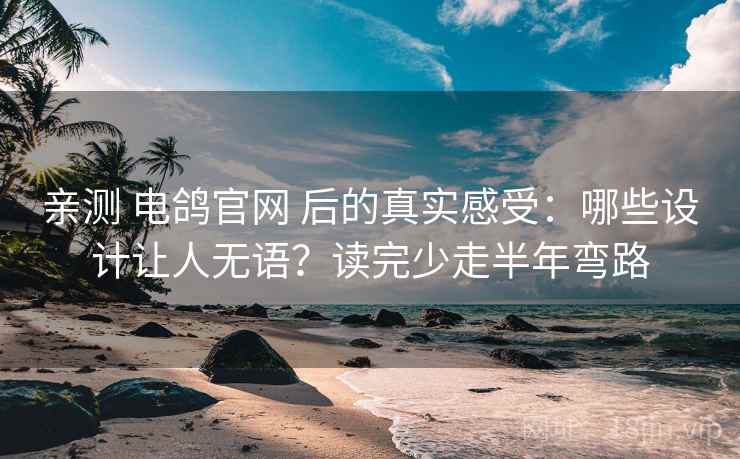 亲测 电鸽官网 后的真实感受：哪些设计让人无语？读完少走半年弯路